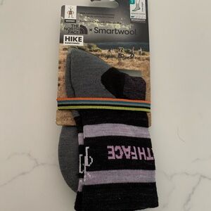 SmartWool S North Face  Hike Targeted Cushion Socks - Merino Wool, Crew NWT